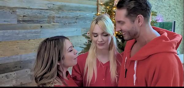  New foster dauther Kenna James found a new foster family with Kat Dior and Quinton James. She gets a special gift by starting a hot family 3some.